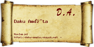 Daku Amáta névjegykártya